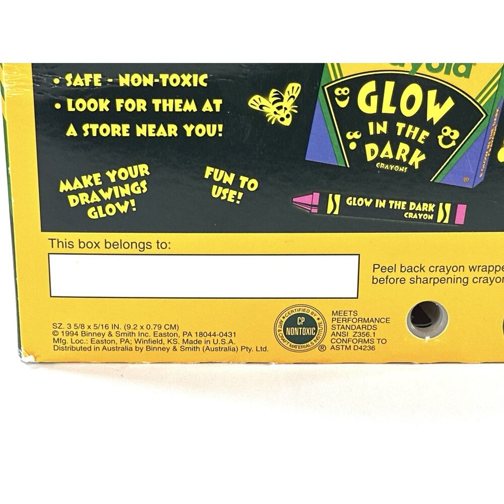 Vintage 1994 Crayola Big Box of 96 Crayon Non Toxic School Art Supplies USA - Picture 5 of 5